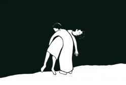 Meine Großmutter, der Naftatschi und die Ölfelder, 2005, Video & Zeichnung
